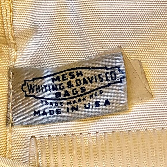 Whiting & Davis Vintage US Silver Mesh Clutch Handbag Hinged Original Mirror - Picture 7 of 13